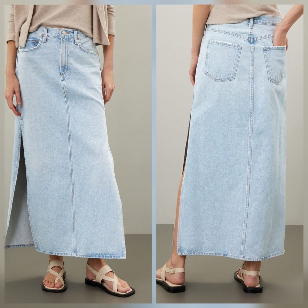 AGOLDE Astrid Slice Skirt Cotton Denim Size 32
